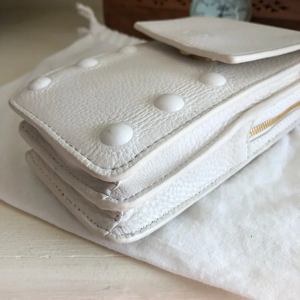 ***SOLD***Hammitt 310 West Crossbody Pebble Leather Marshmallow White - Picture 12 of 16